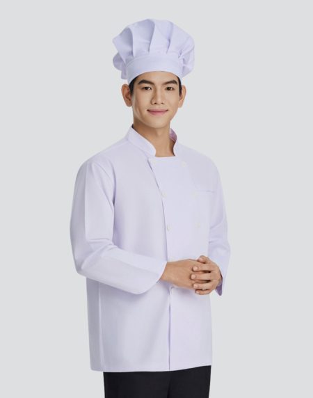 Áo đồng phục nam đầu bếp - Trắng