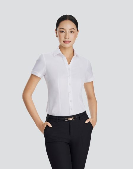 Áo sơ mi đồng phục - Nữ tay ngắn  - Trắng