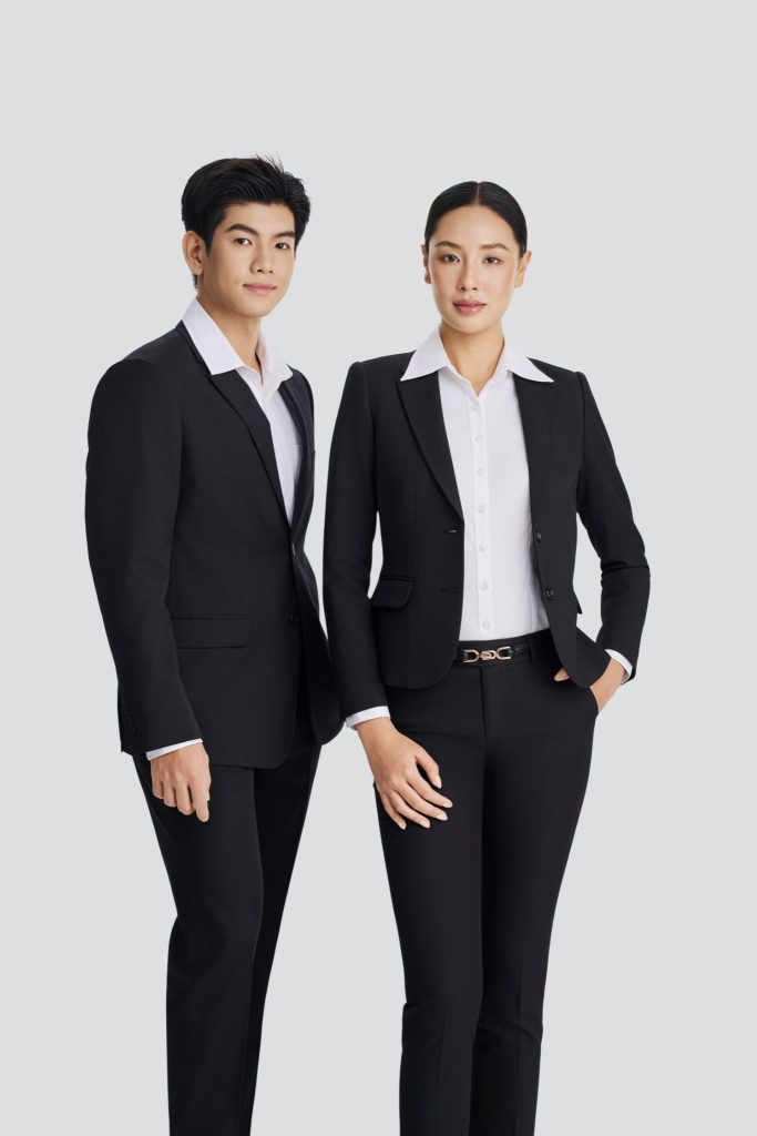 Bộ vest đồng phục nam nữ - Đen