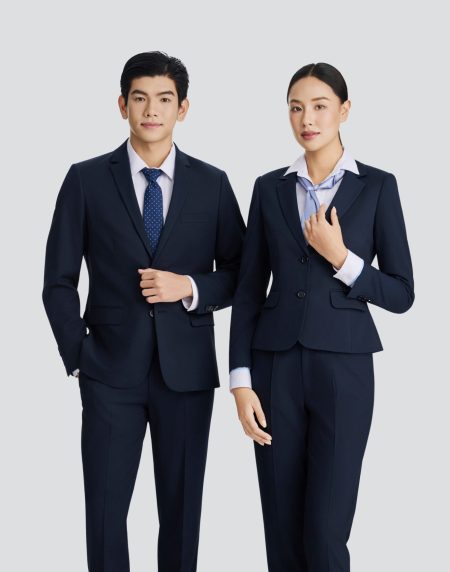 Bộ vest đồng phục nam nữ – Xanh navy