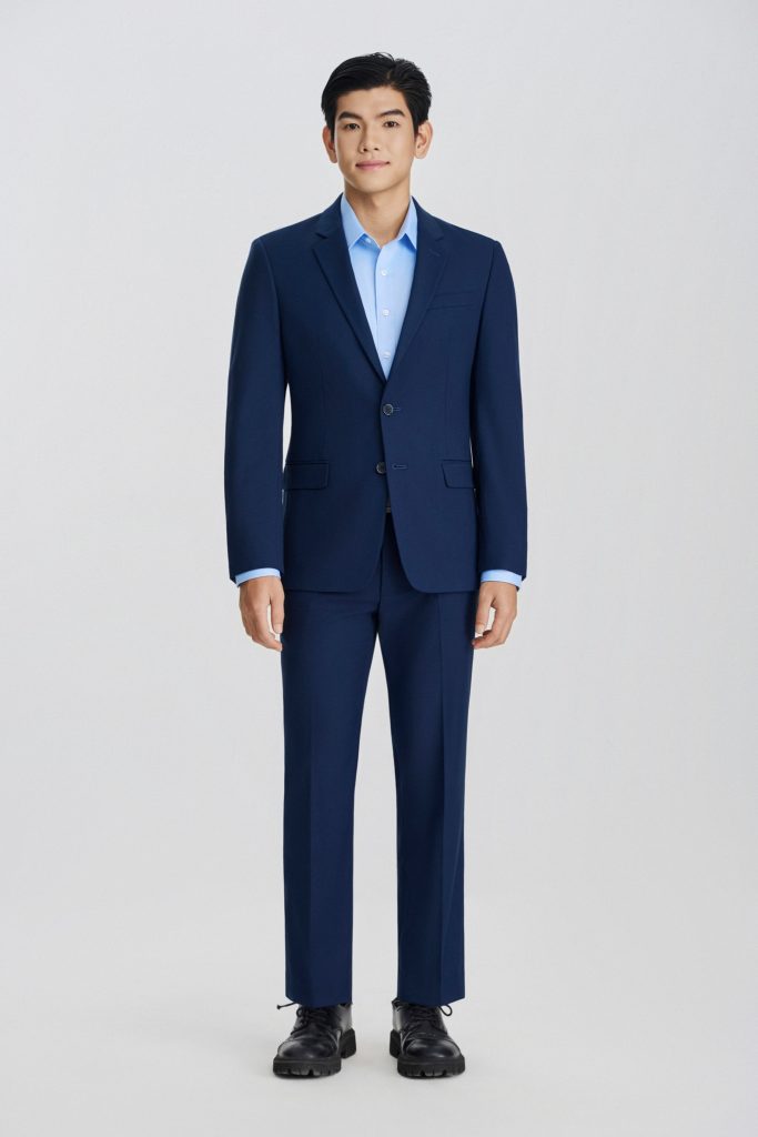 Bộ vest (Áo và quần) đồng phục Nam - Xanh đậm