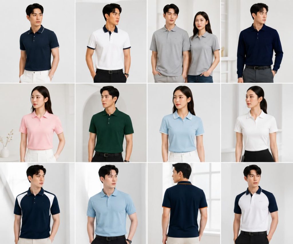 Đồng phục áo phông công sở: chất liệu & mẫu mã phổ biến