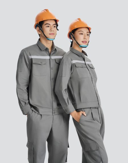 Bộ đồng phục Bảo Hộ Lao động Nam Nữ - Xám đậm