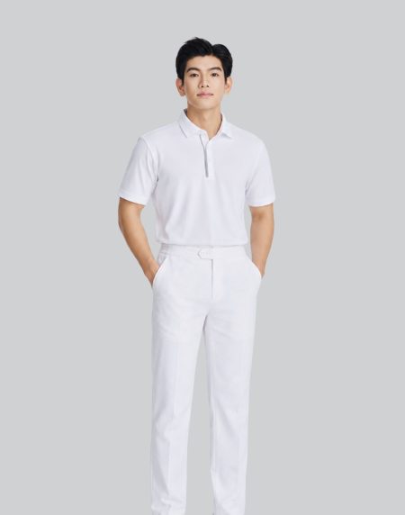 Quần Âu Nam cạp cao - Trắng